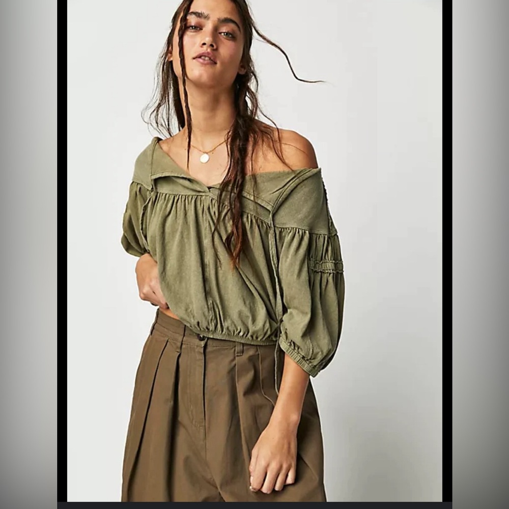 New Free People✨No Good Alone Tee - Willow